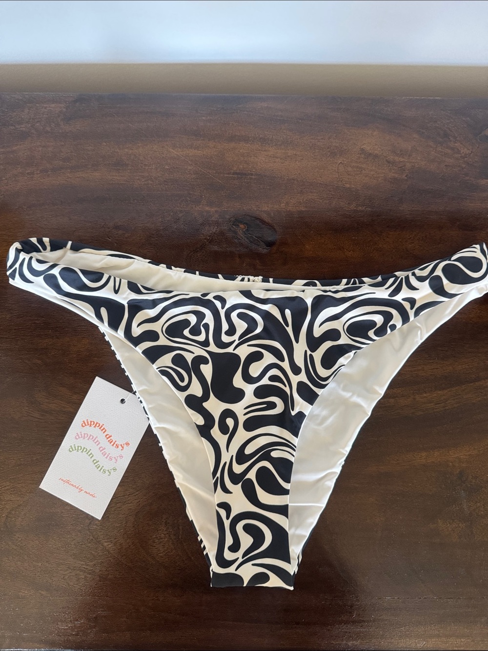 Dippin Daisy’s Black & White Swirl Bikini Bottoms
